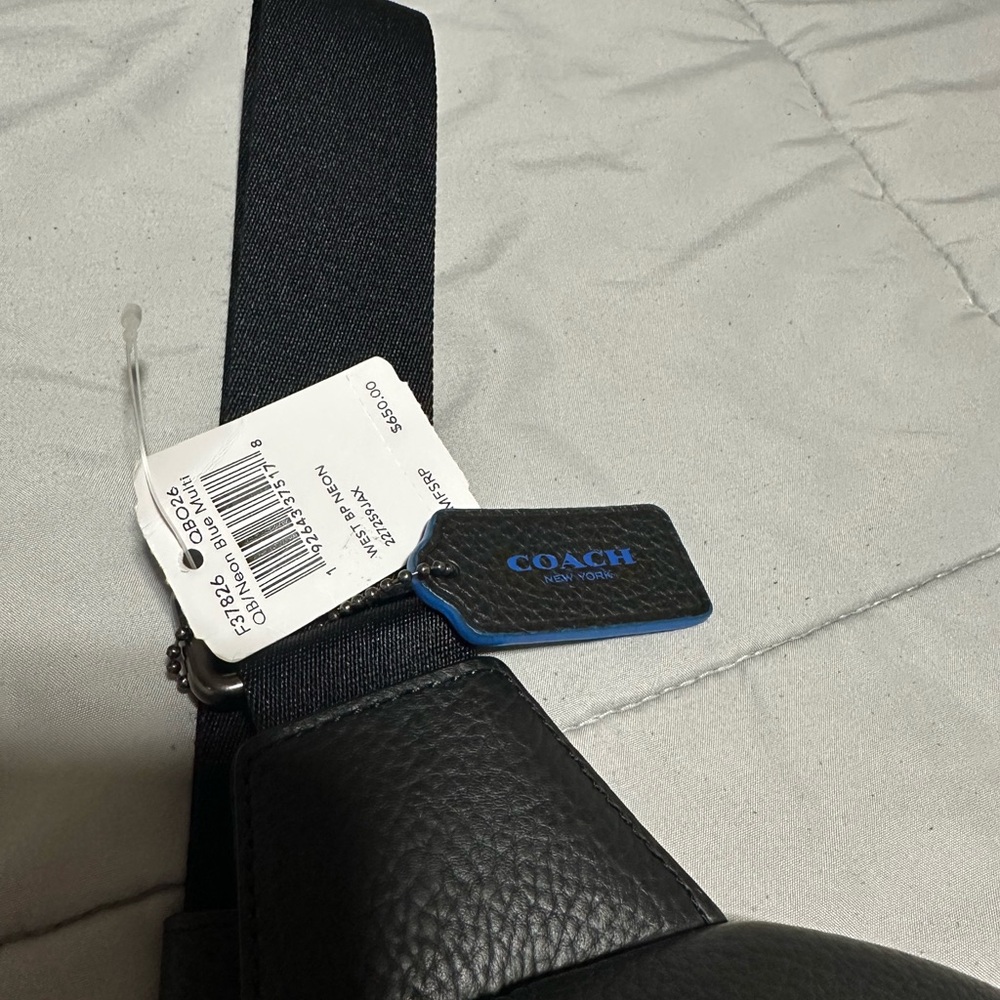 Coach Signature Blue and Black Belt Bag - Picture 4 of 4